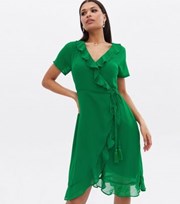Yumi Kim Yumi Green Frill Wrap Dress